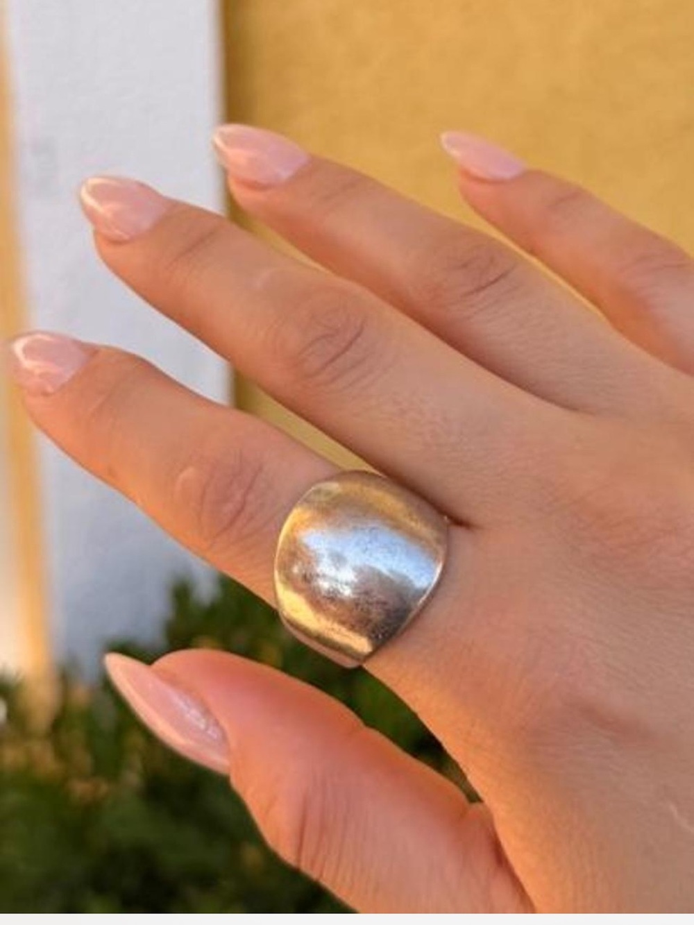 SC 925 Sterling Silver Chunky Modernist Classic Dome Ring